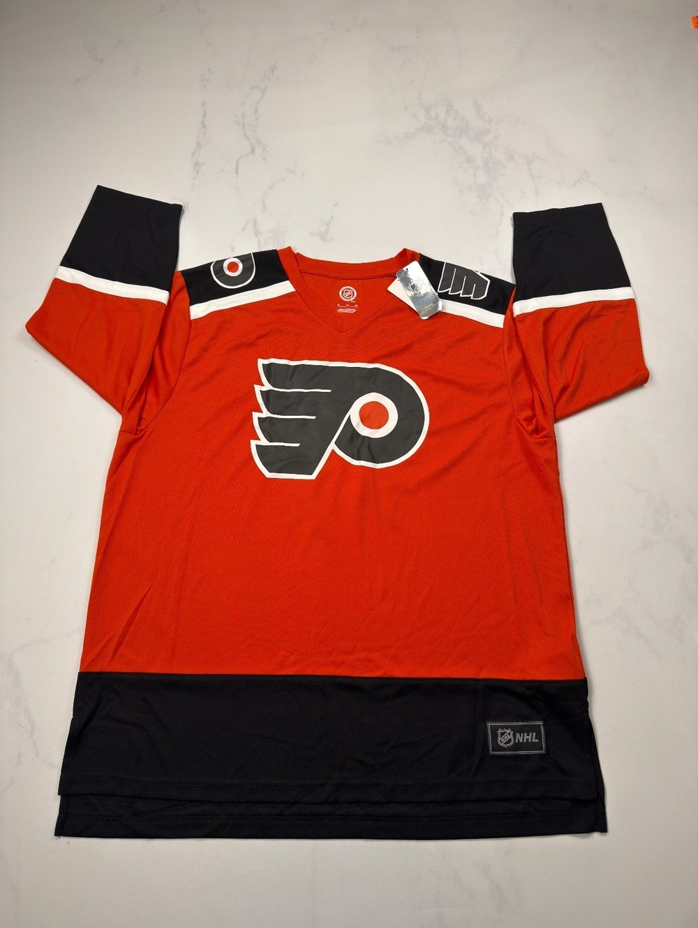 NHL Philadelphia Flyers Hockey Jersey Orange Black - Mens XL NWT